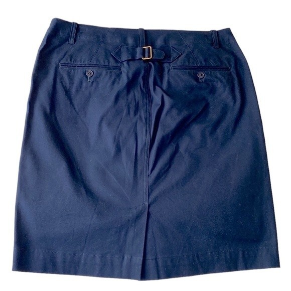Lauren Ralph Lauren Navy Blue Pencil Skirt with Back Vent - Size 8 - Picture 5 of 7